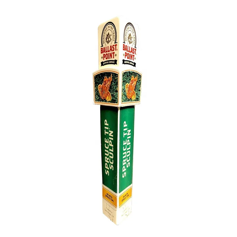 Custom made handmade polyresin beer tap handle with logo and pictures