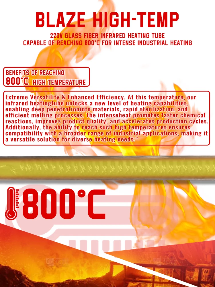 wholesale Carbon Fiber Heating Lamp Medium Wave Infrared Heater Element for Industrial  heating element