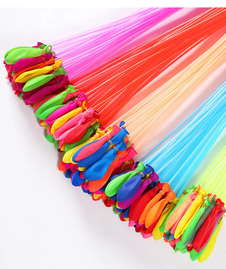 outdoor party kids adult game 111pcs quick fill reusable latex water balloon