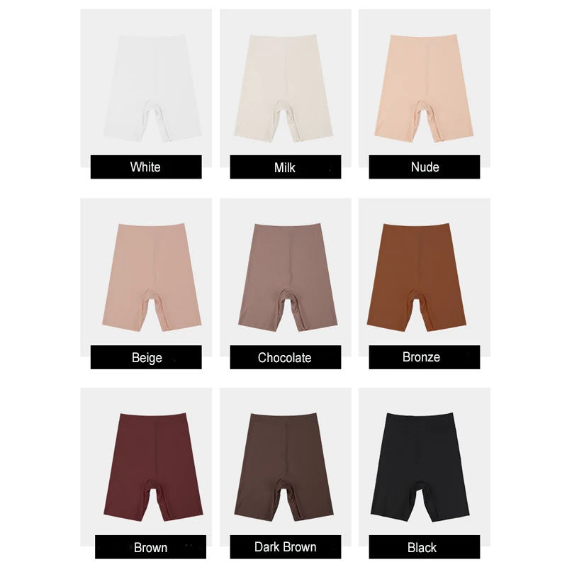 Slim Shaping Sports Short Comfortable Long Tube Pants Women High Waist Silky Seamless Panties