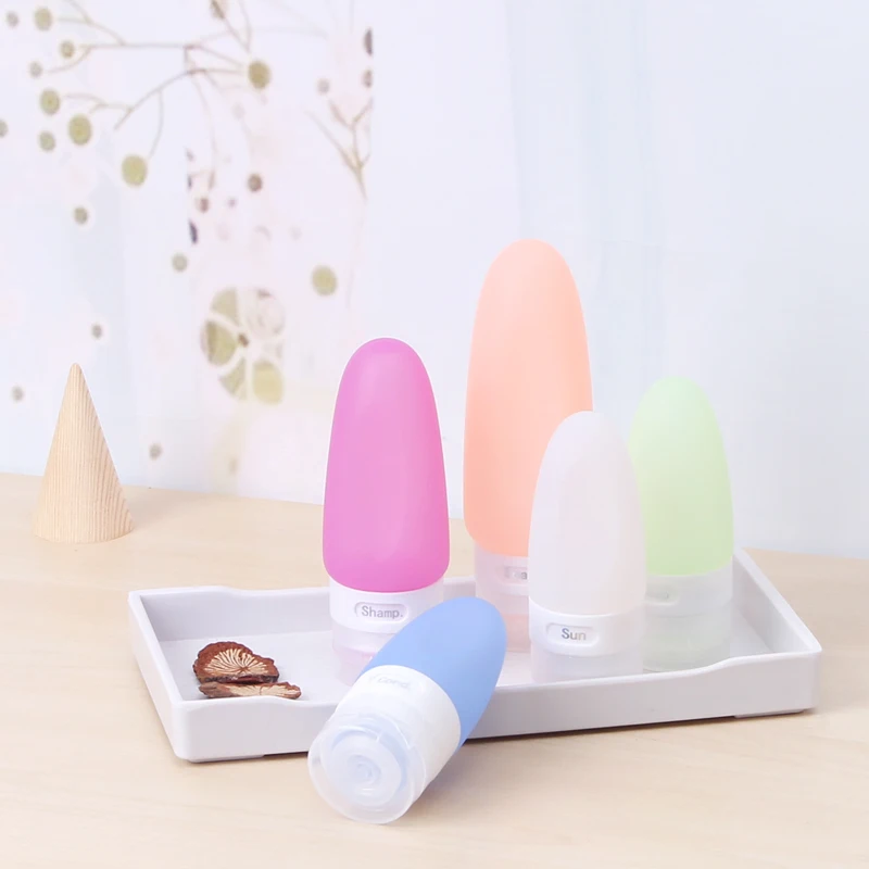 Wholesale Eco-Friendly Reusable Refilling Squeeze Lotion Shampoo Container Silicone Sport Gym Traveling Bottles With Lid