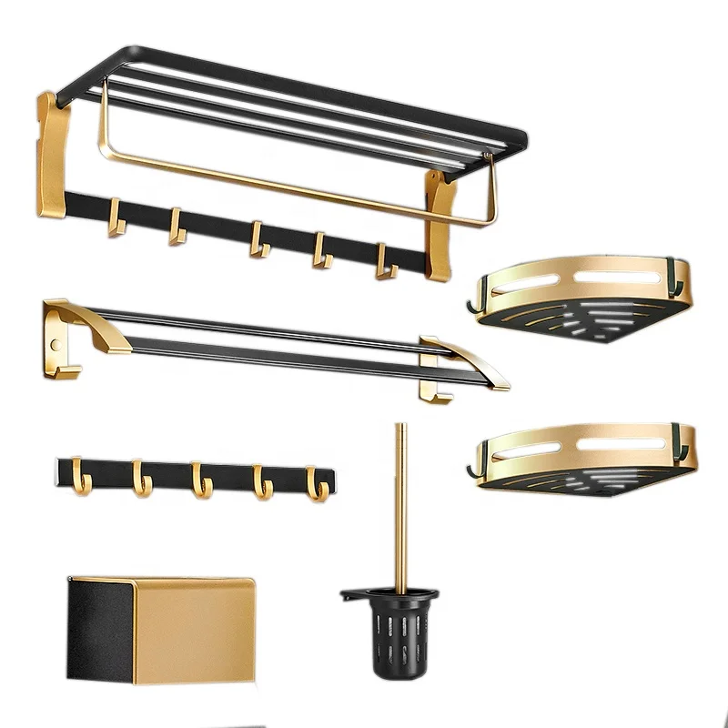 Anrun Bathroom Products Accessories Hotel Bathroom Robe Hook Bathroom Accessories Set