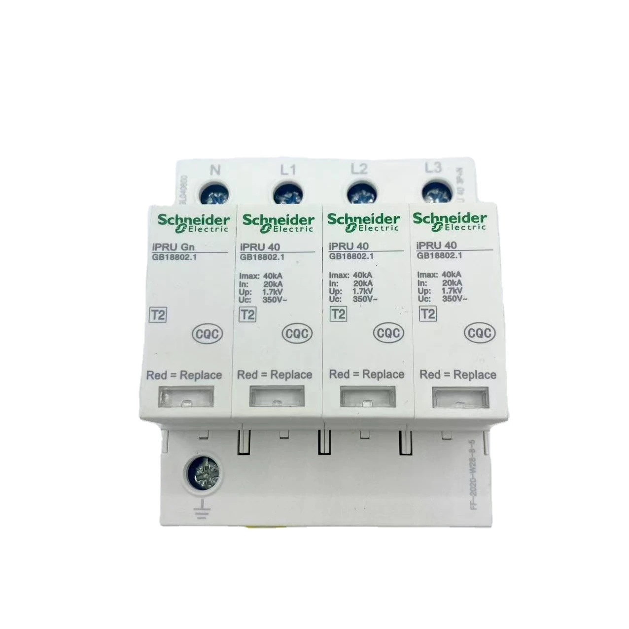 SPD IPRU 40 3P + N-Imax 40kA 350 Volt Surge Current Circuit Protector 20KA 40KA surge protection device