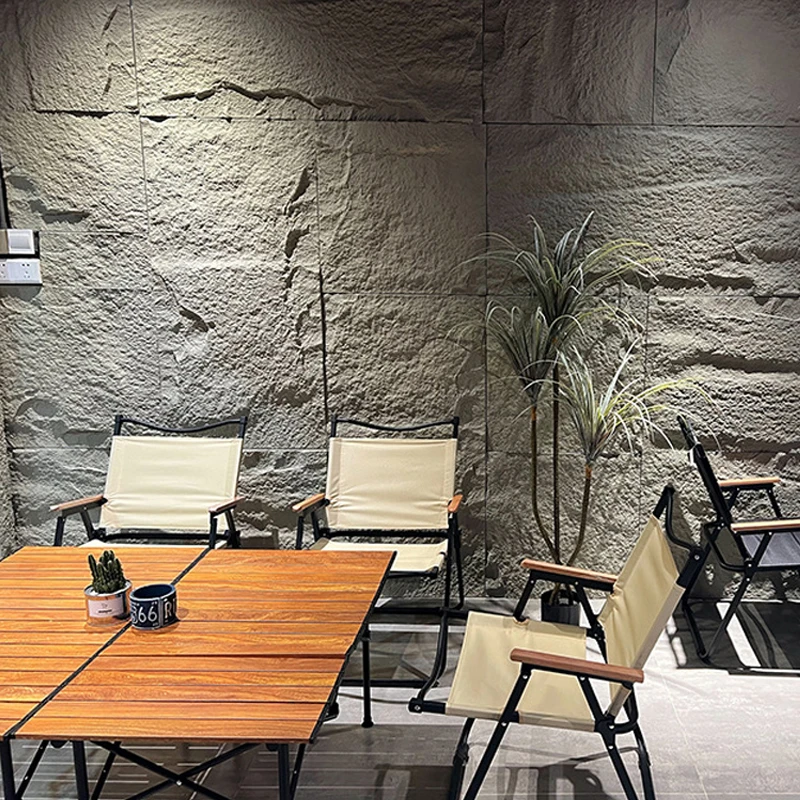 Factory popular pu crushed wall sand stone slab foam decoration