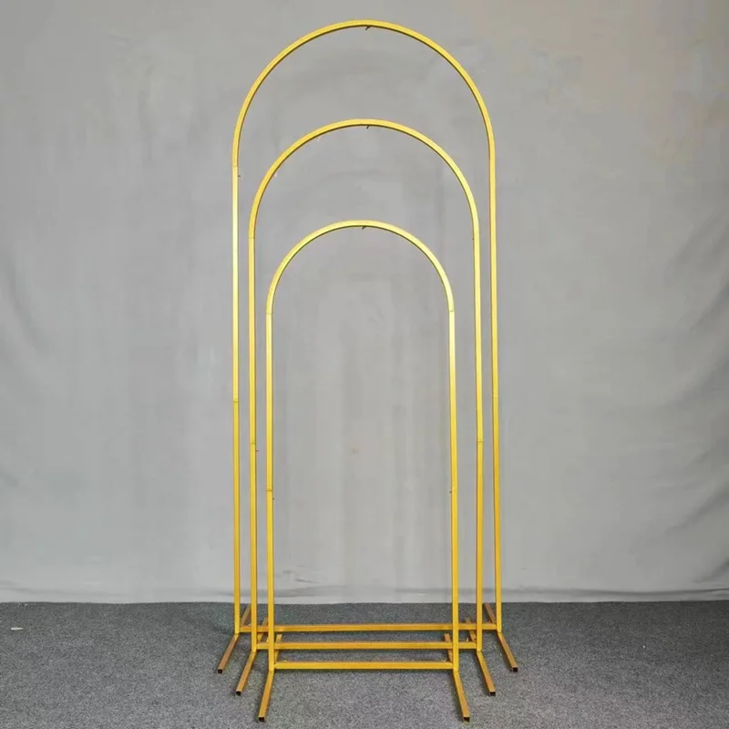 hot sale white wedding arch backdrop arch backdrop stand set of 3 gold wedding arch set
