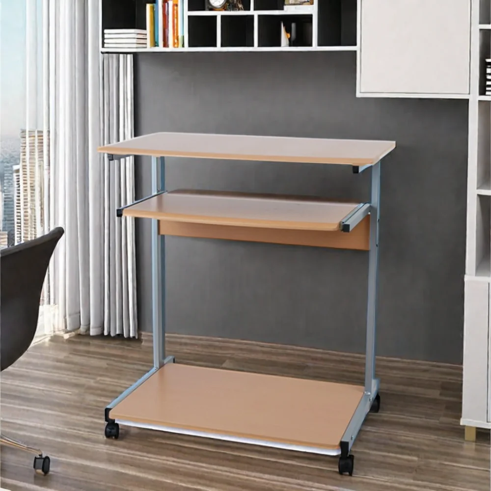 E2 standing desk with MDF movable 3 layer study table computer desk for home KC-7786S2