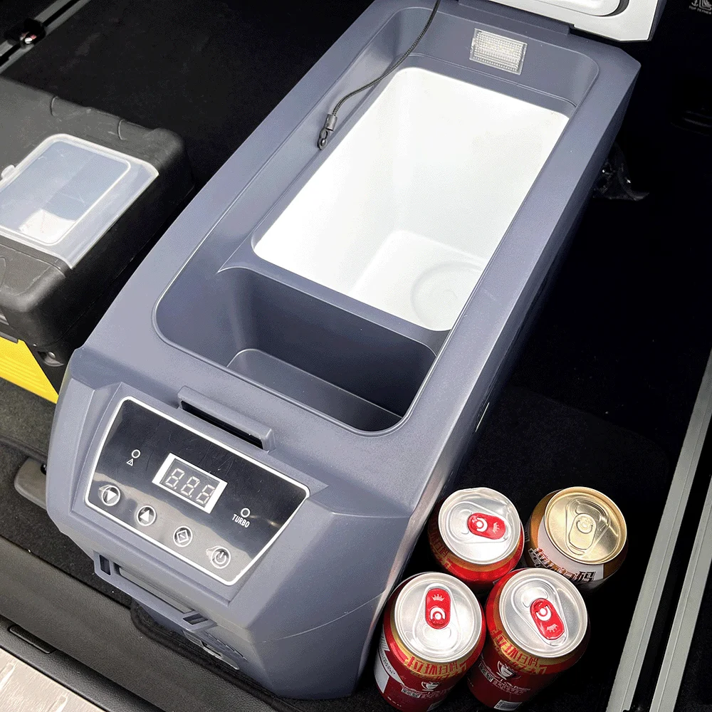 Colku DC-15F Food Grade Material 14L Portable Refrigerator Compressor 12V Mini Car Armrest Fridge