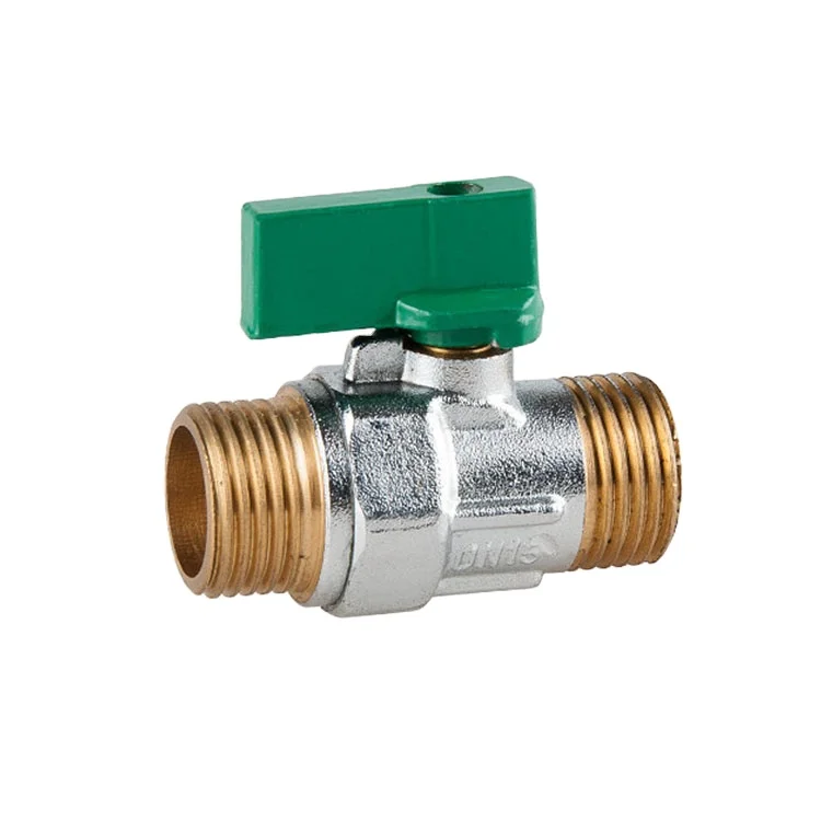 Low MOQ Green Red Brass Fitting Single Union Male Pure Chrome Plated Mini Check Ball Valve