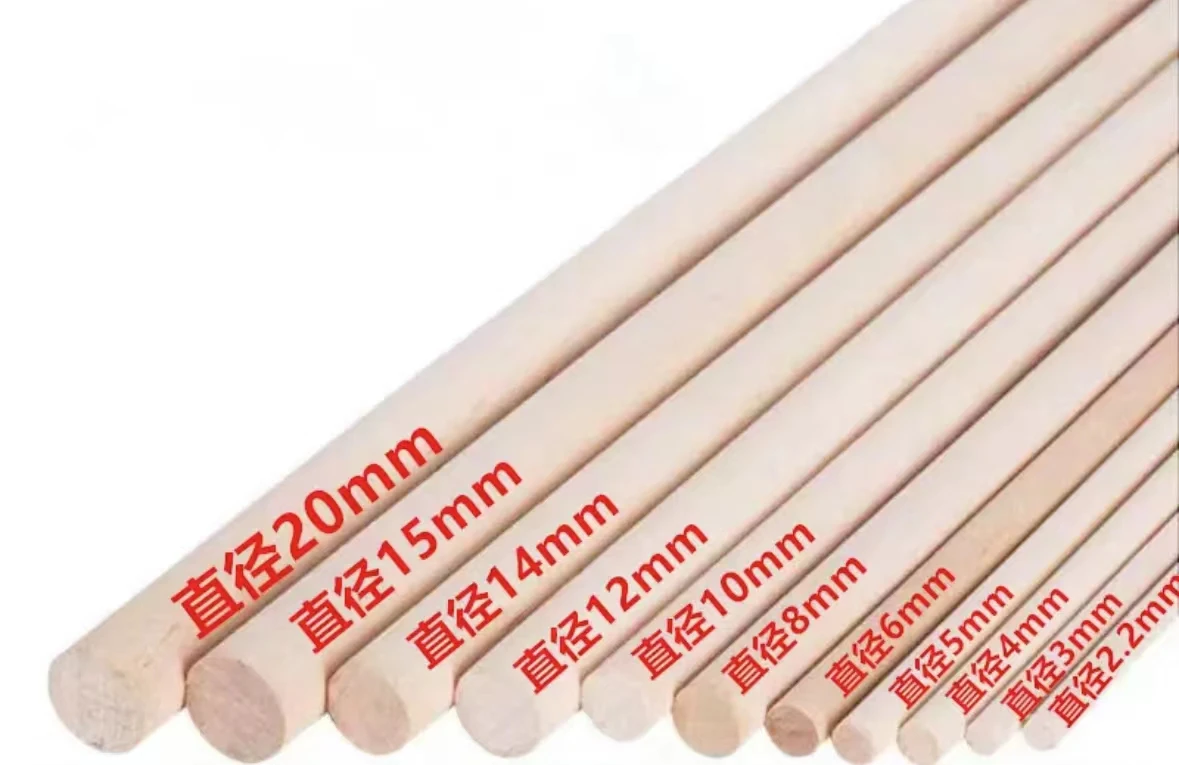 Unfinished Birch Hardwood Round  Wood Dowel Rod/Rods Wooden Craft Sticks for Crafts and DIY
