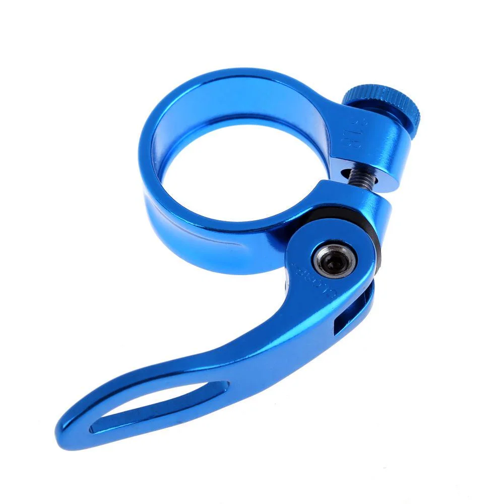
31.8mm Bike Quick Release Aluminum Alloy Seatpost Clamp Bike Seat Clamp Sitting Rod Clamp Cycling Saddle 