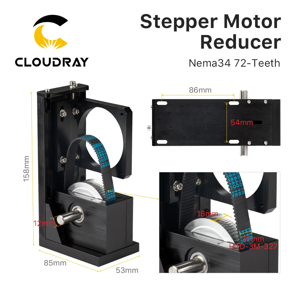 Cloudray CL102 Laser Stepper Motor Reducer Motor Base For Co2 Laser Machine