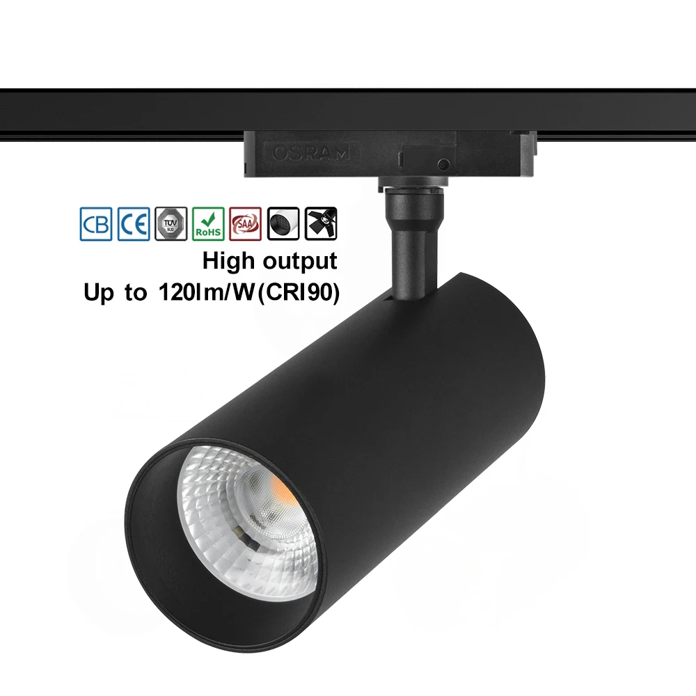 Diameter 77mm 0/1-10v high brightness ajustable modern design CRI90 spot light 36W Led Track Light
