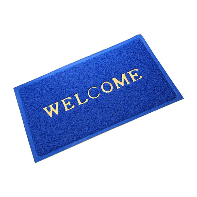 Modern polyester pvc washable store shop floor large welcome external entrance door mats