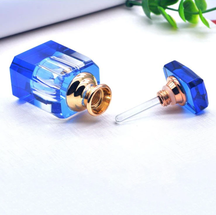 Manufacturer Factory Custom Empty 1mL Refillable Glass K9 Crystal Perfume Bottles for Attar