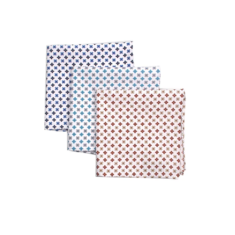 Hot Selling Manufacture High Quality Handkerchief Cotton Printing Machine Rolled Pocket Squares For Men
