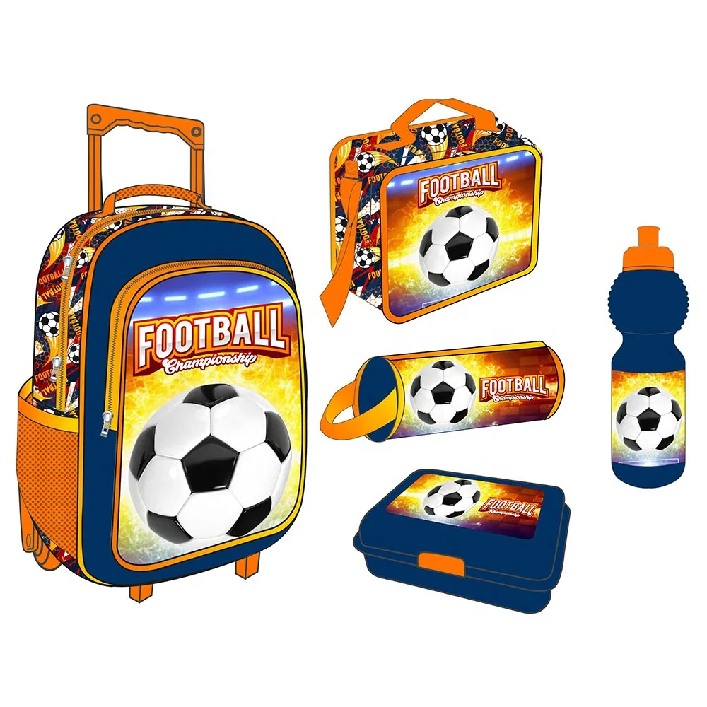 Student Trolley Backpack for School Plus Lunch Bag High Quality 5 in 1 School Trolley Bag