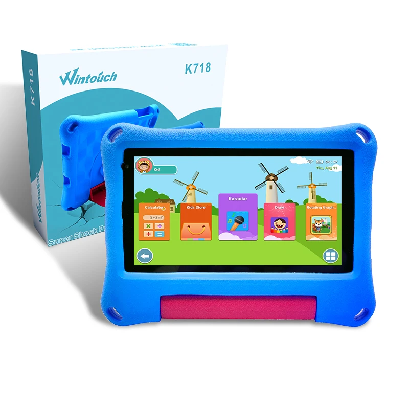 Android 7 Inch Rugged Tablet Toddler Parent Control 1gb+16gb 1.2ghz Quad Core Education Learning Tablet Pc For Kids