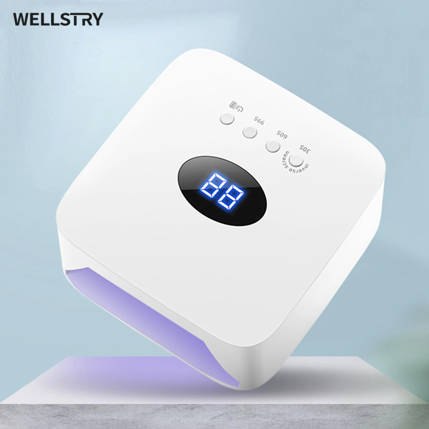 WELLSTRY 12Month Warranty Professional S50 54W Nail Curing Light Rechargeable UV LED Lamp for Gel Polish