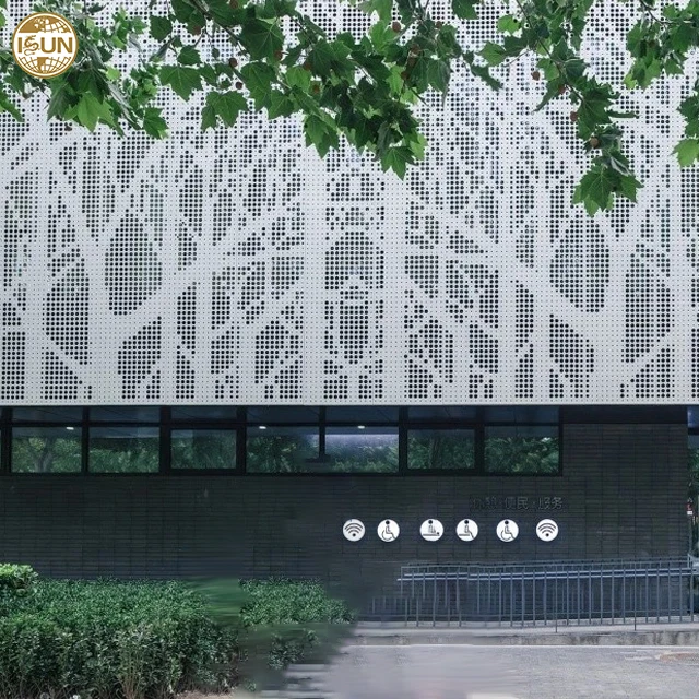 Aluminum Sheet As Decorative Screen Acoustic Wall 3d Interior Perforated Metal Facade Panel
