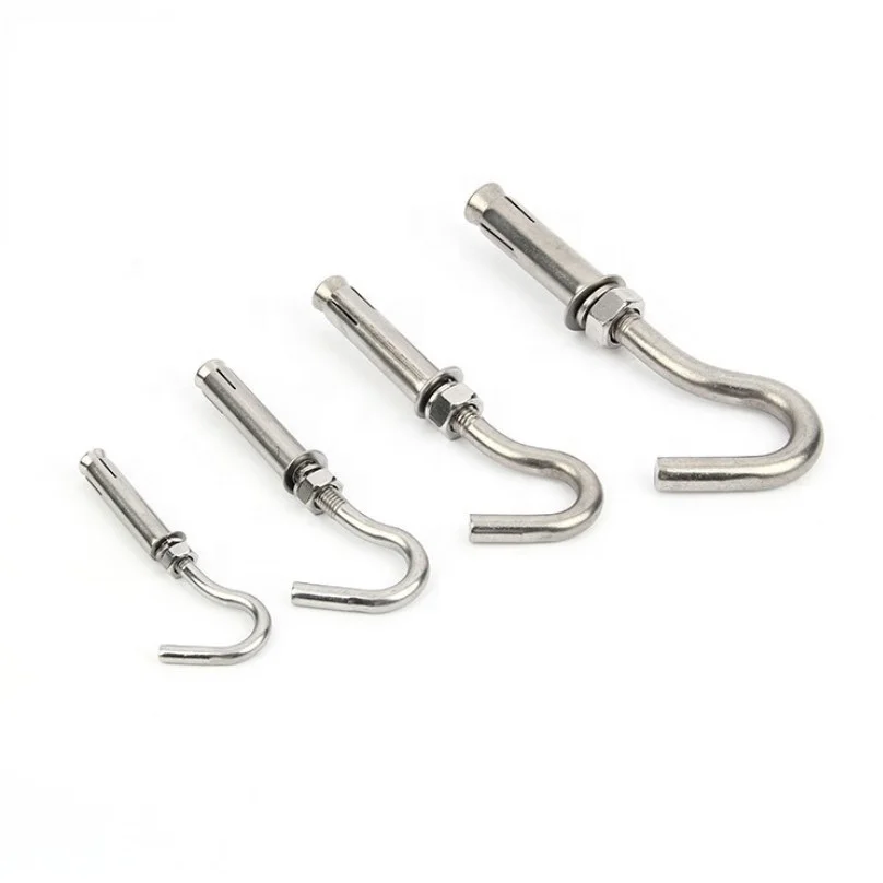 M8 M10  stainless steel 304 316 Fan Hanging eye type open hook expansion sleeve anchor bolt