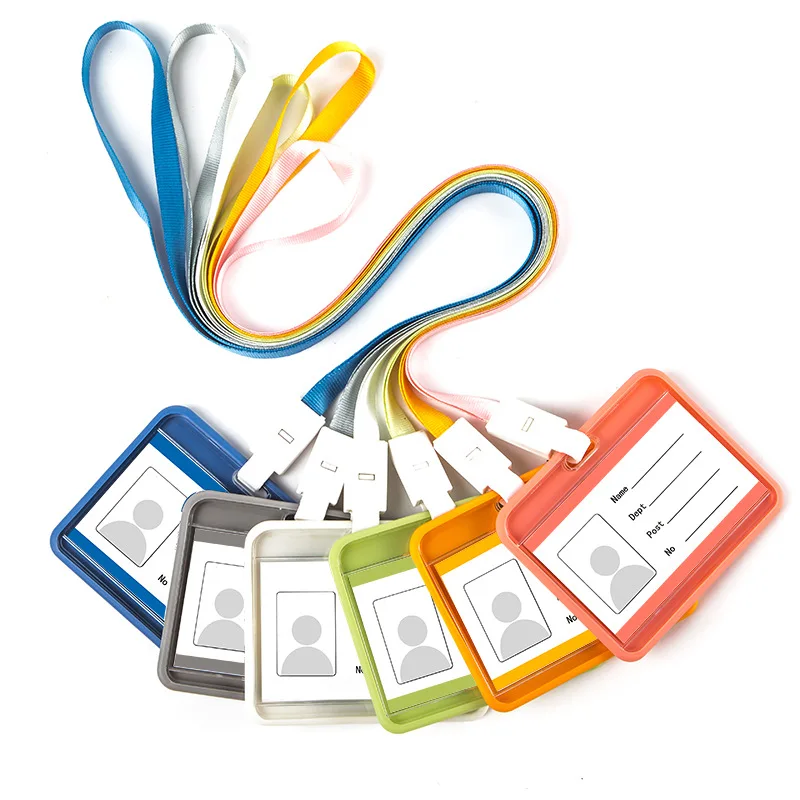 Factory Price Silicone Business Medical ID Card Holder Custom Student Name Card Badge Holder