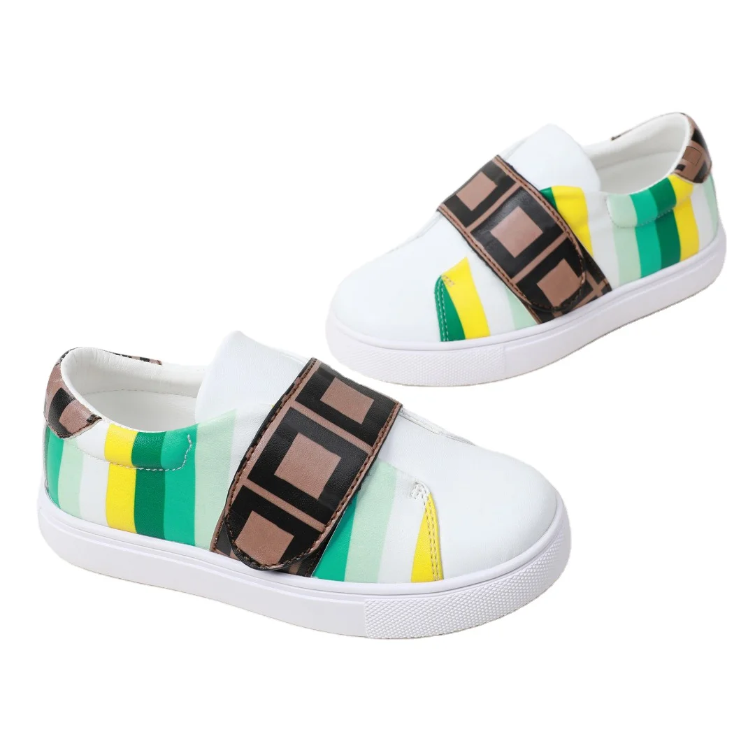 Hiking Sports Sneakers Casual Designer Kids Shoes Economical Custom Design Screen Printed Flat Casual Children Black 7-15 Days