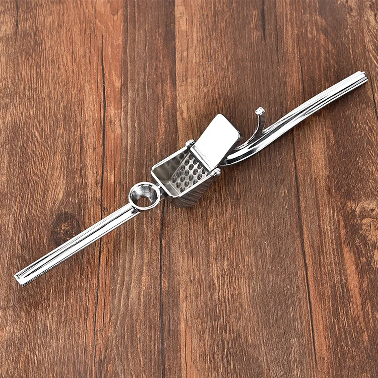 Classic Manual Kitchen Gadgets Handheld Garlic Press Juice Squeeze Garlic Press Peeler