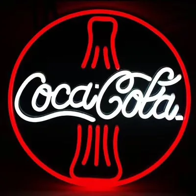 Пользовательские стены мороженое coca cola сэндвич неоновый знак