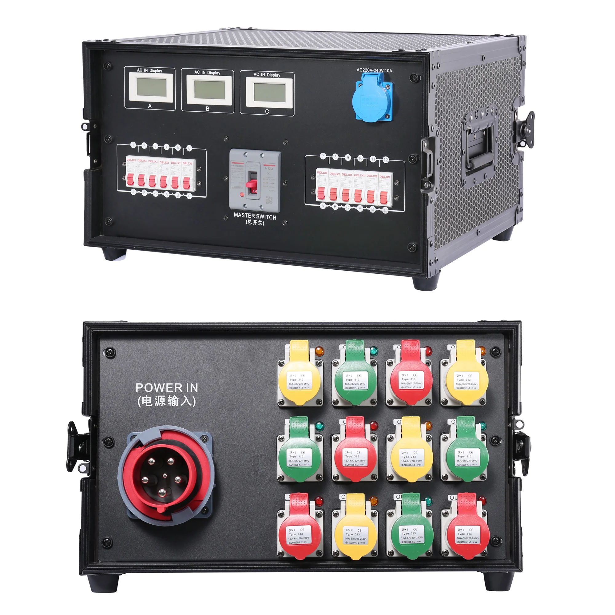 stage power distribution distro box equipment box light power control 380v 12 channels