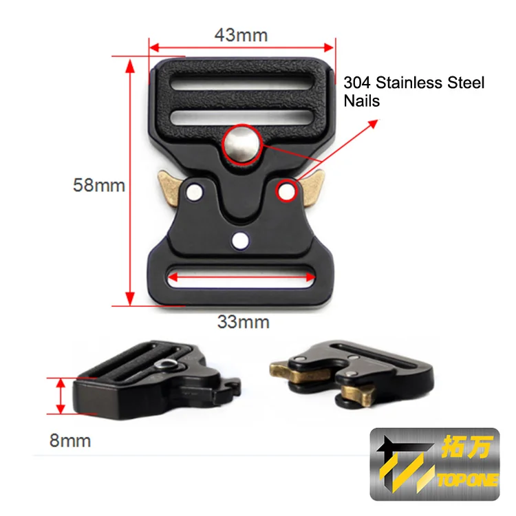 33mm Decorative Buckle for Dog Collar Military Belt Accessories