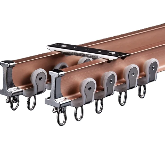 IKSUN Ceiling Mounted Hospital Curtain Track Curved Window Curtain Rail With Valance Track