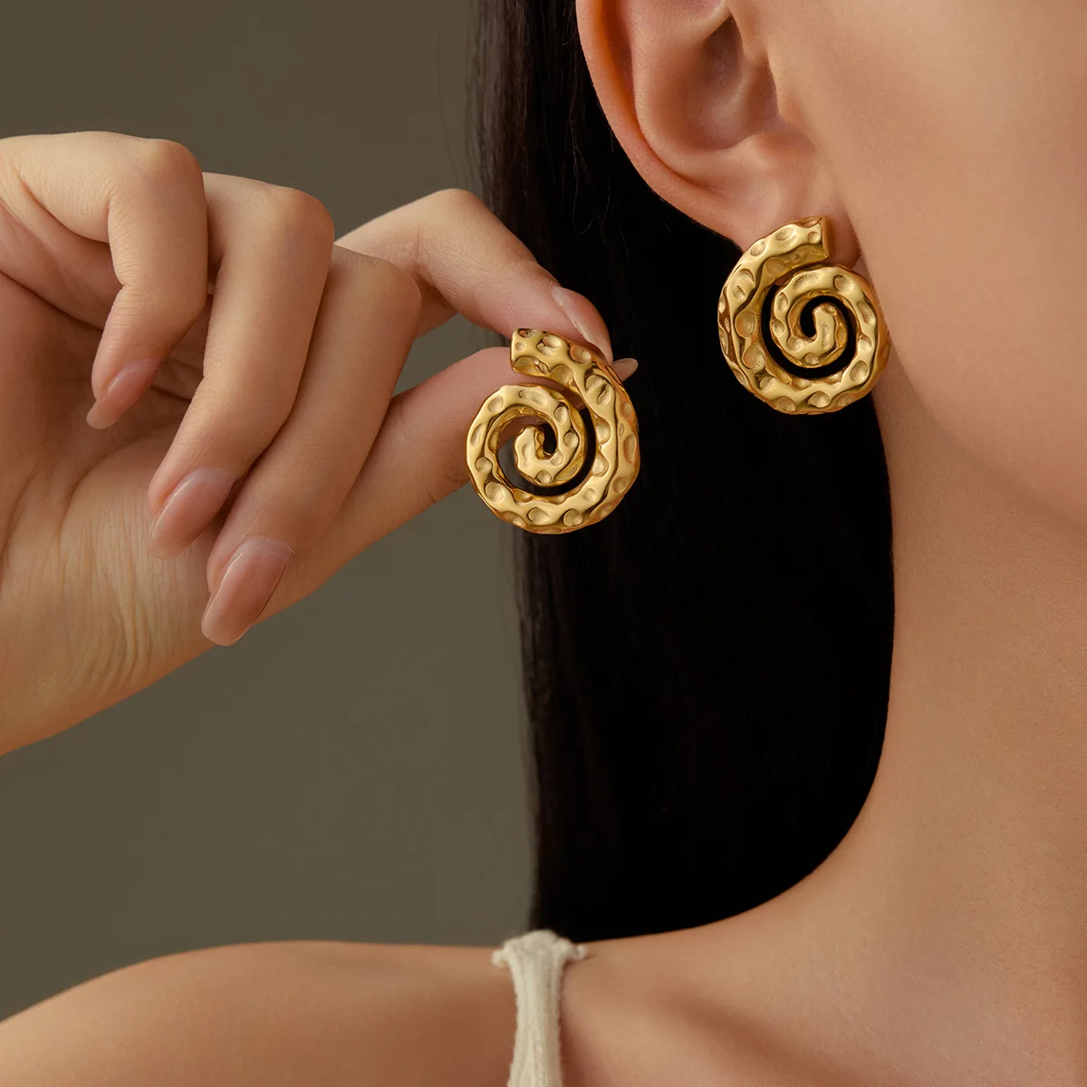 Новые серьги из титановой стали с французским кругом