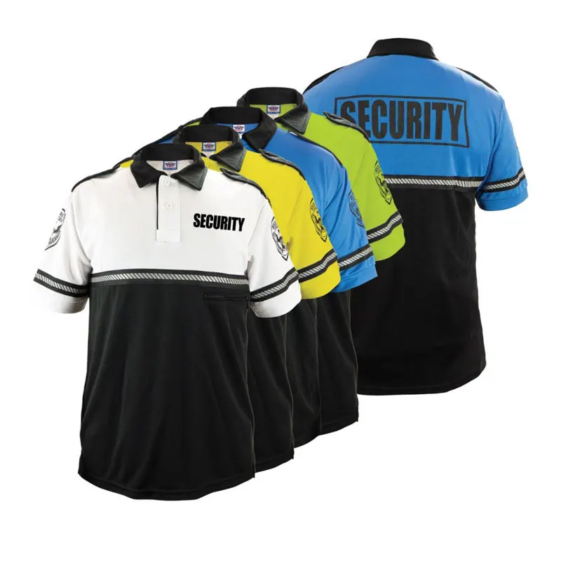 Первоклассная двухцветная рубашка-поло для Велосипедного патруля с карманом на молнии и светоотражающими полосками