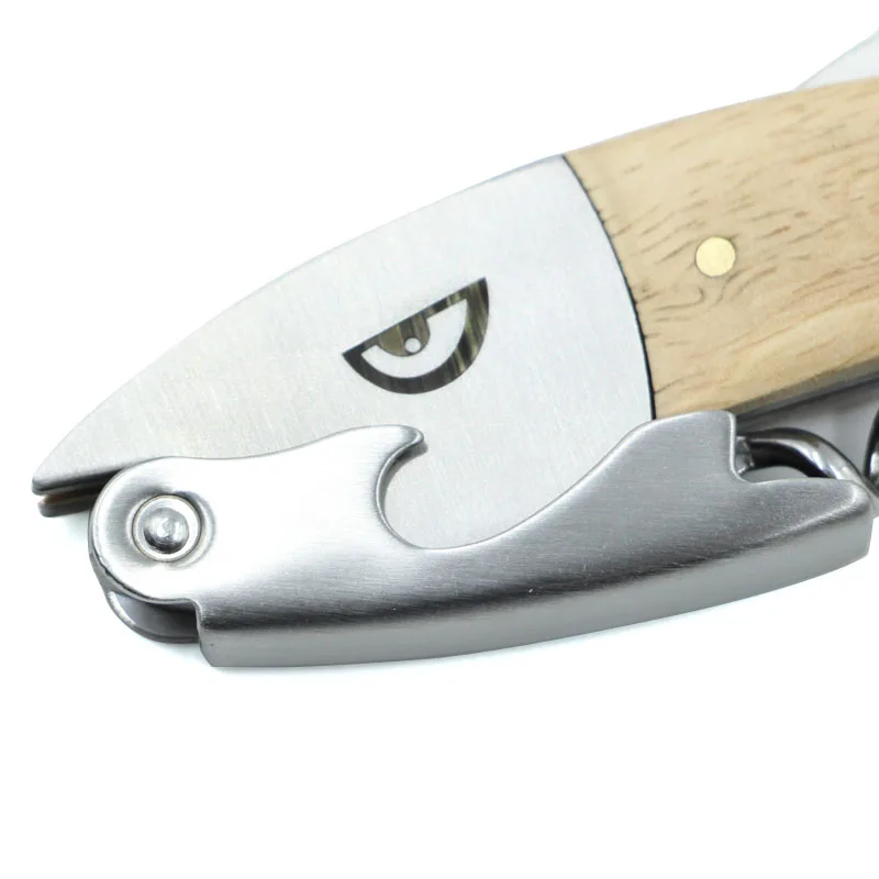 Selco Fish Shaped Wine Opener Wood Handle Professional Metal Openers Multi-function Portable Screw Corkscrew Wine Bottle Opener