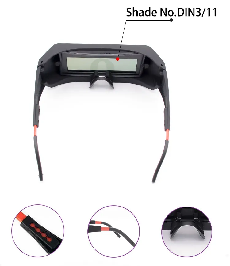 Safety Glasses Solar Auto Darkening Welding Glasses Special Anti-UV True Color Goggles Welder Protective Eyeglasses