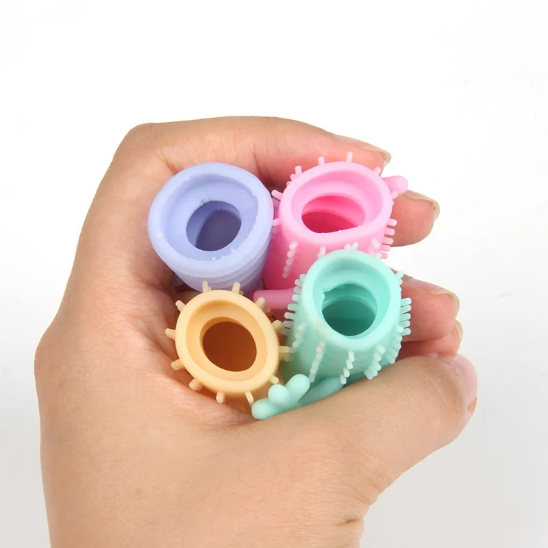 Halloween Tricky Prank Hybrid Mini Finger Doll TPR Soft Gel Plastic Monster Storytelling Finger Cots New Exotic Toys For Kids