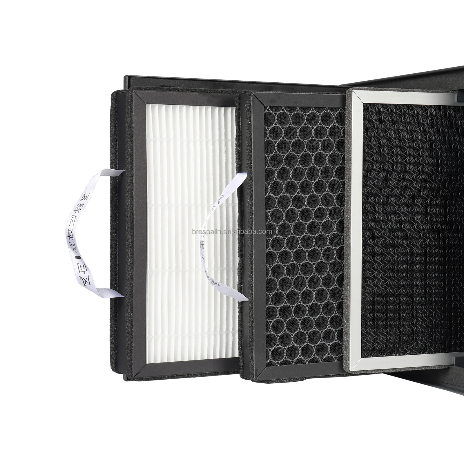 Three Layers  PM2.5 HEPA Fresh Air Filter Box with Activated Carbon Filter for Inline Exhaust Fan