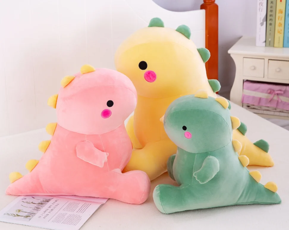 Hot-selling Cute Cartoon Dinosaur Toys Popular With Children Multi-color Optional PP Cotton Dull Dragon Doll Pillow