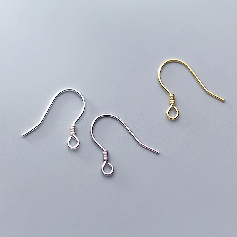 925 Sterling Silver Earring Hooks For Jewelry Making DIY