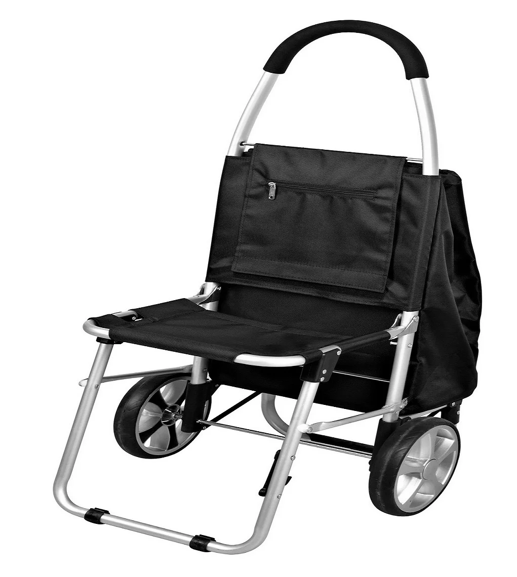 Hot sale products slazenger market trolley bag with seat