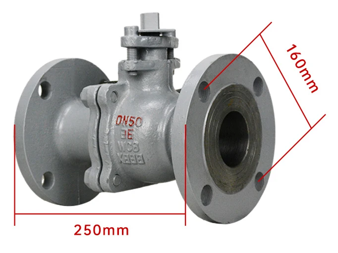 Dn 32 Ss 2 Pcs Full Bore Flanged Astm a105 2 Inch Shut Off Ball Valves