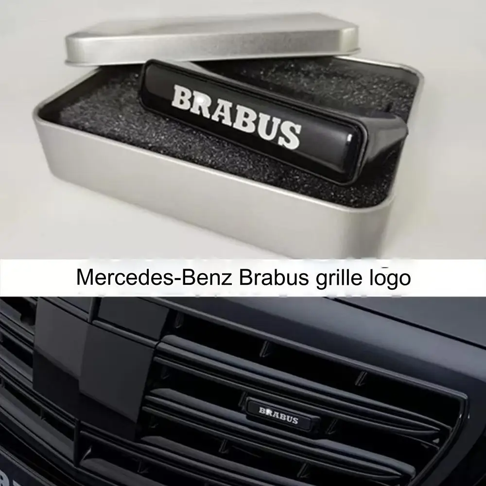 Modified Black Center Mesh Labeling Body Monograms emblem grill logo amg For Mercedes Benz G350 G500 G550 G63 AMG B Style
