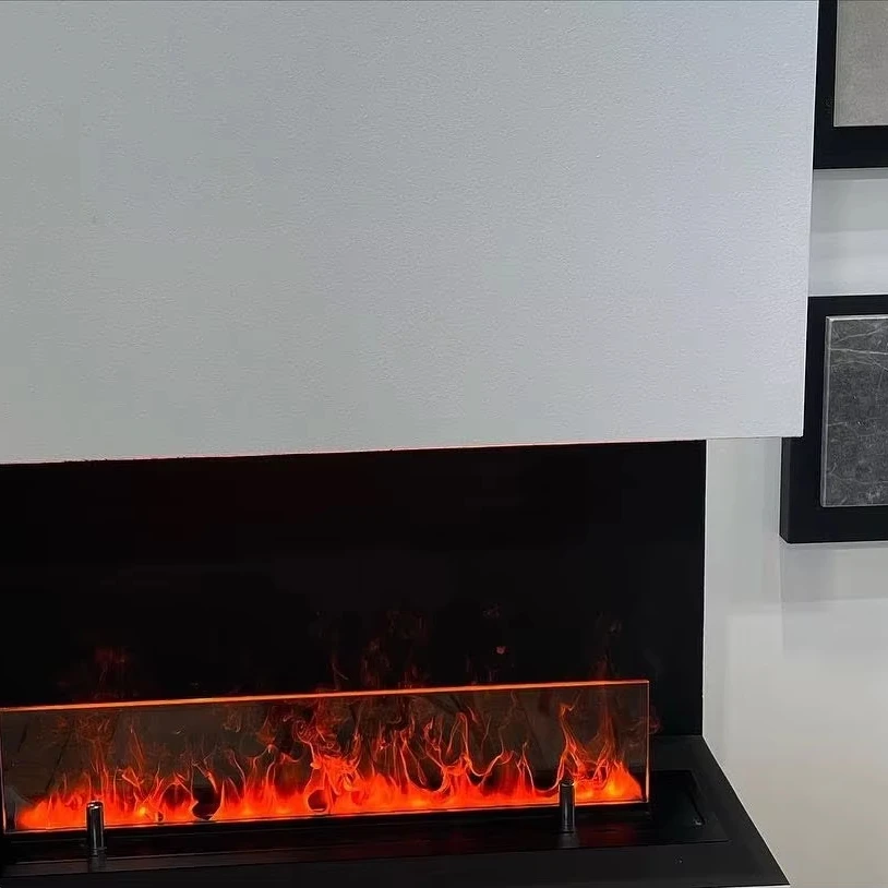3D Auto Water Vapor Fireplace Interior Decorative Furniture Marble Cabinet Insert Electric Steam Fireplace Remote Control