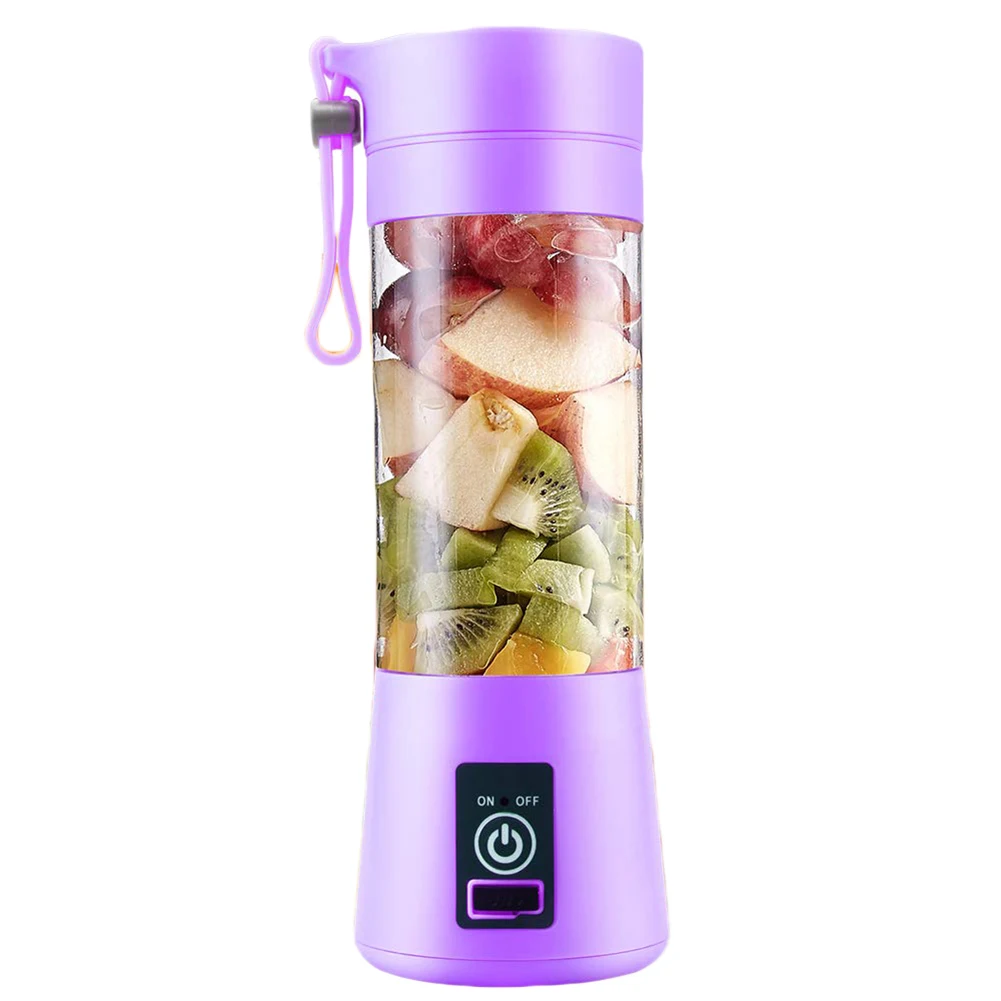 500ml 4 ostrza Mini przenośne elektryczne sokowirówka USB 4 Blade elektryczny Mini sokowirówka sok puchar