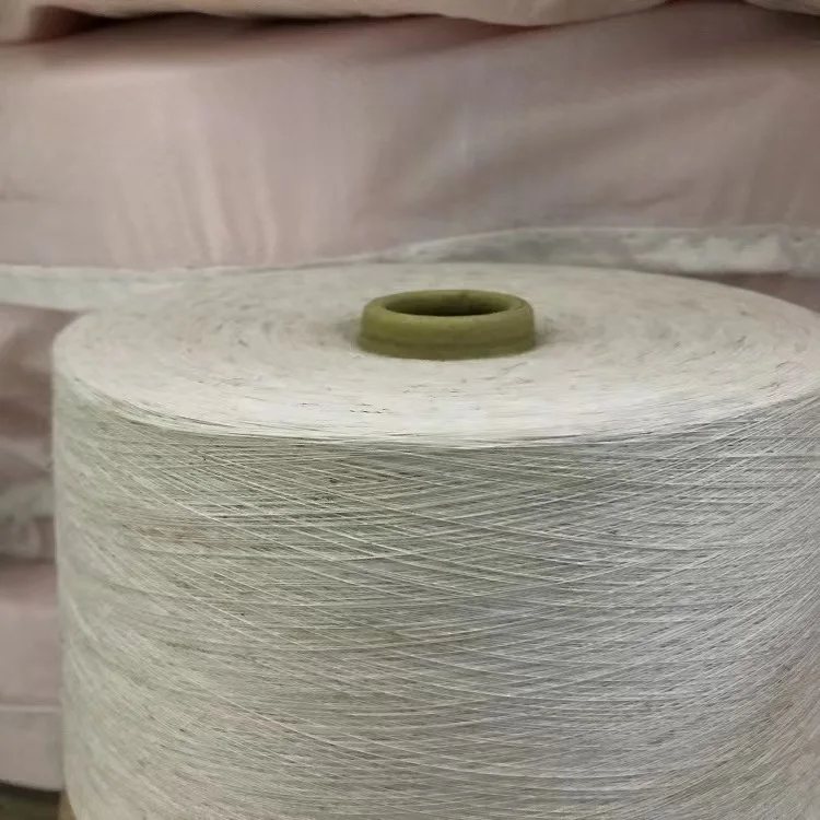 Good Reputation Wholesale 100% Linen Yarn 36 Nm/1 Flax Semi-bleahced Short Fiber for Knitting Amp Weaving Long