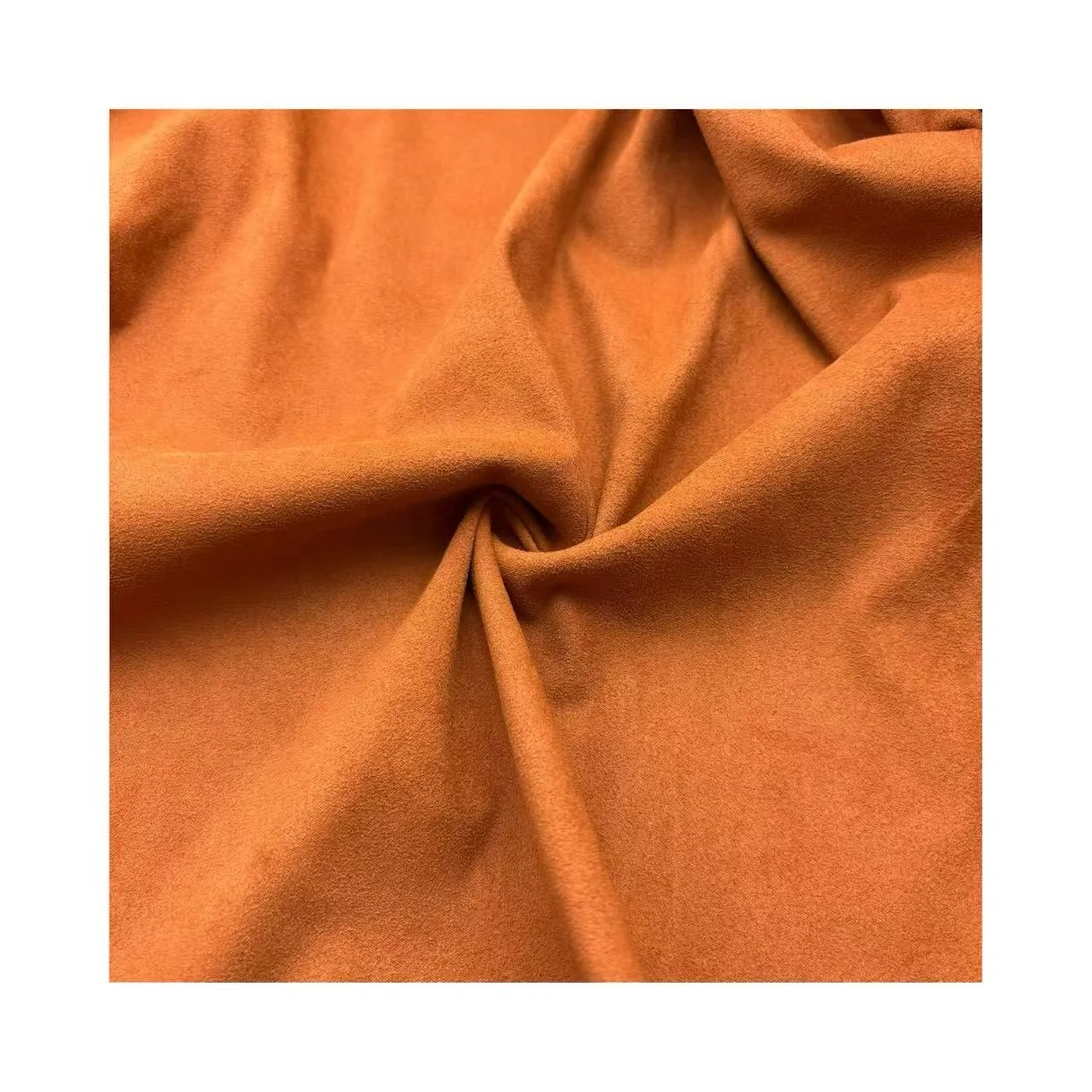 Factory Price Knitted Solid Color Dyed 260Gsm 85% Polyester 15% Spandex Suede Fabric For Clothing
