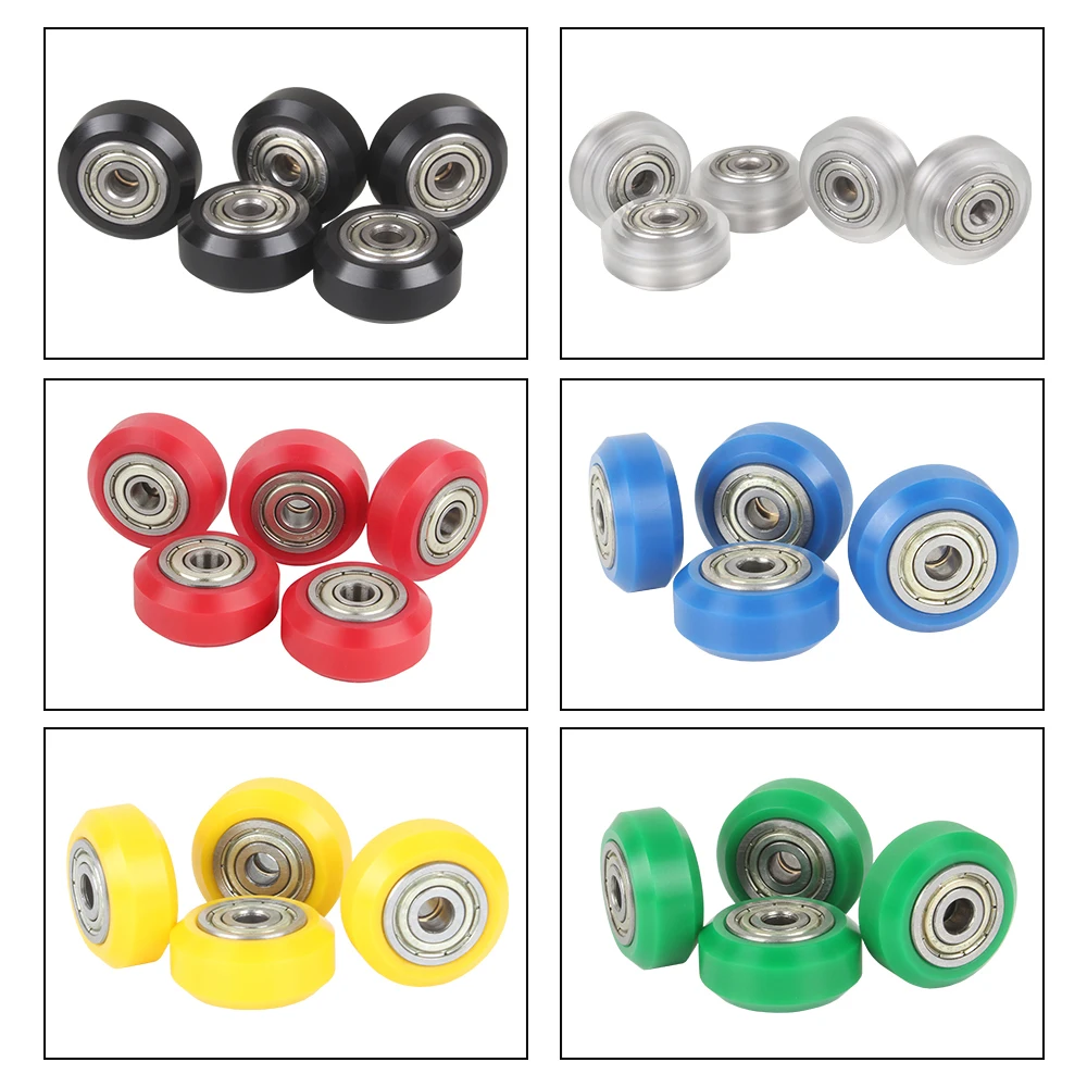3DSWAY Aluminum Profile POM Pully Wheel Pulley Red Big Plastic Wheels Perlin Gear Sheave Nylon Pulley  for 3D Printer Parts