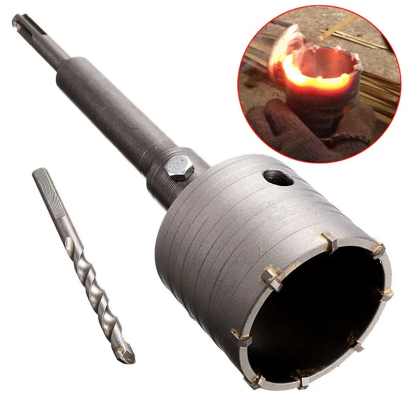 Wall Core Drill Bit TCT Tungsten Carbide 45# Carbon Steel Masonry/concrete/stone Drilling,masonry Drilling Sandblasted 8*120mm