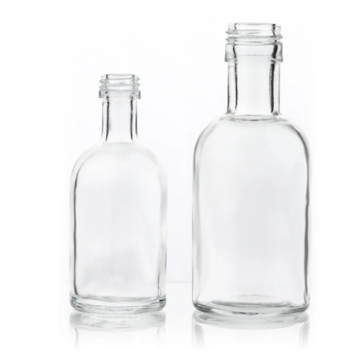 high quality 50ml Mini Empty Glass Wine Bottle Vodka Gin Rum Alcohol Whiskey Bottle Caf Glass Liquor Bottle With screw lid