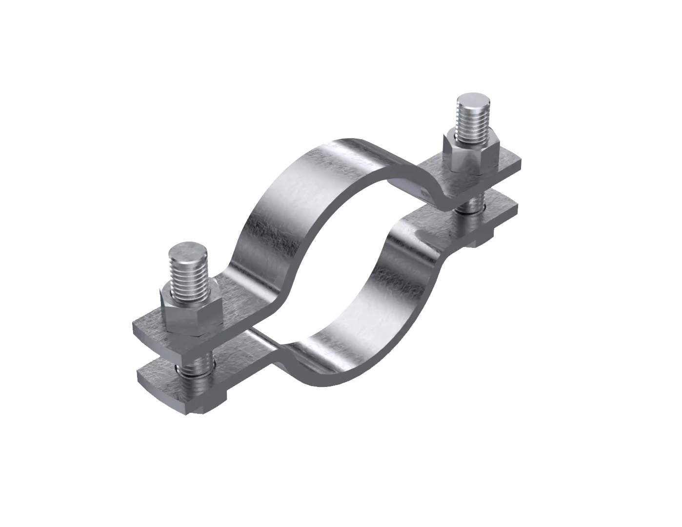 Mech Manufactory Adss Adjustable Direct Flat Steel Pipe Clamps With Two Bolts Pole Steel Bracket Hoop Clamp